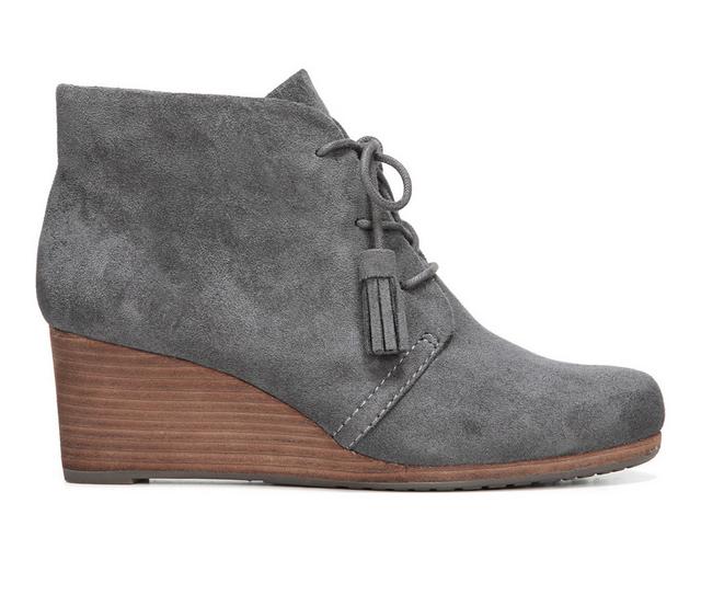 Women's Dr. Scholls Dakota Wedge Booties in Dark Grey color