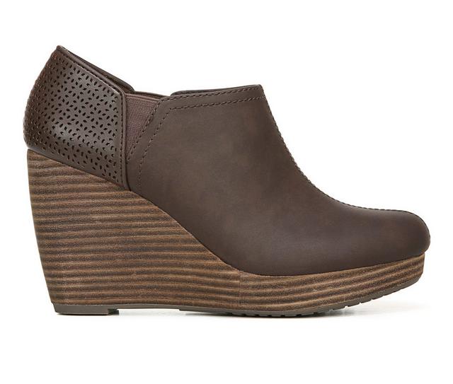 Women's Dr. Scholls Harlow Wedge Booties in Dark Brown Syn color