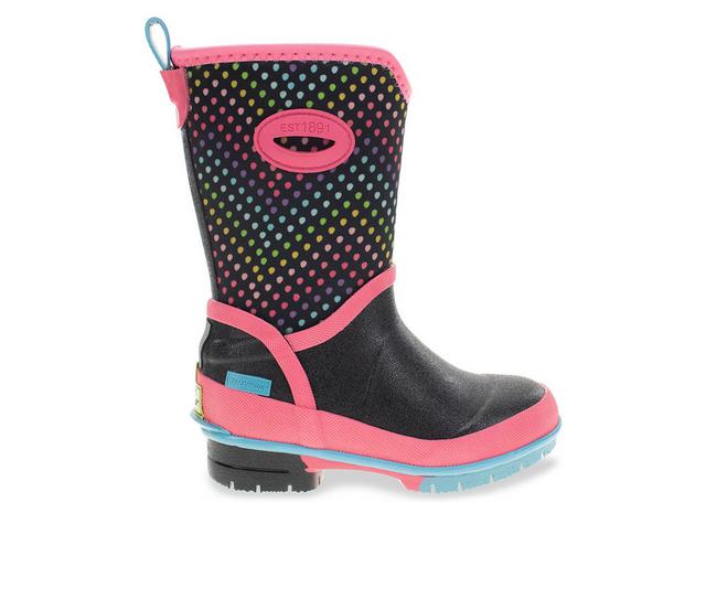 Girls' Western Chief Little Kid & Big Kid Rainbow Wave Neo Waterproof Boots in Multi color