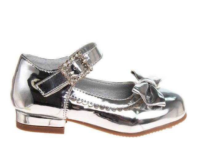 Girls' Josmo Toddler & Little Kid Beau Noeud Special Occasion Shoes in Silver color