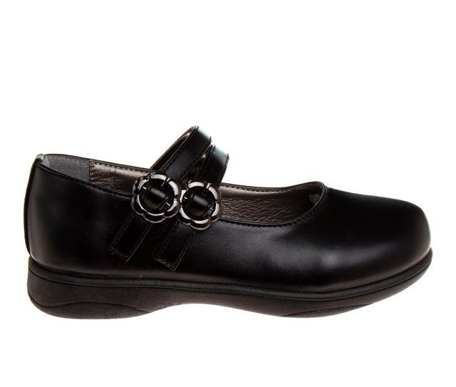 Girls' French Toast Little Kid & Big Kid Petite Fleur Dress Shoes in BLACK color