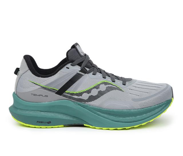 Men's Saucony Tempus Running Shoes in Fossil/Moss color