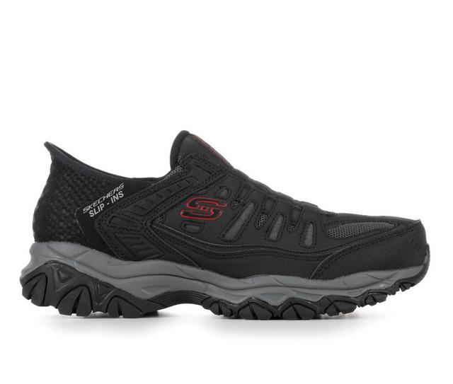 Men's Skechers 237563 After Burn Slip-Ins Sneakers in Black W color