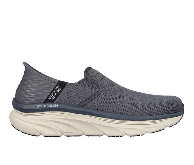 Men's Skechers Dlux Walker Orford Slip-On Shoes in Charcoal color