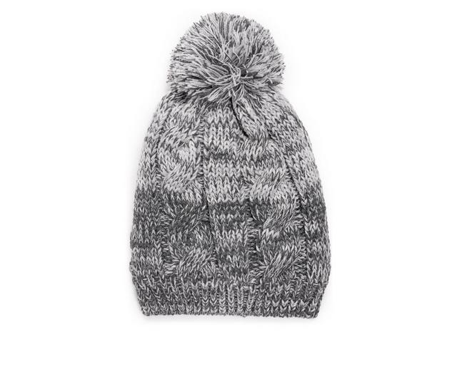 MUK LUKS Women's Heat Retainer Beanie in Grey Heather color