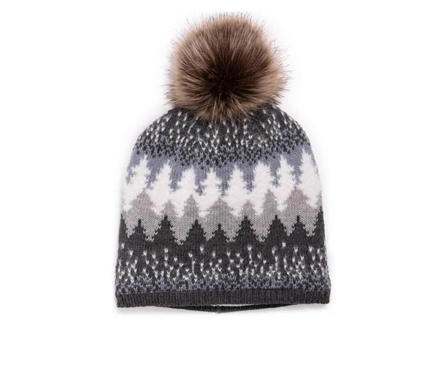 MUK LUKS Vintage Pom Beanie in In The Trees color