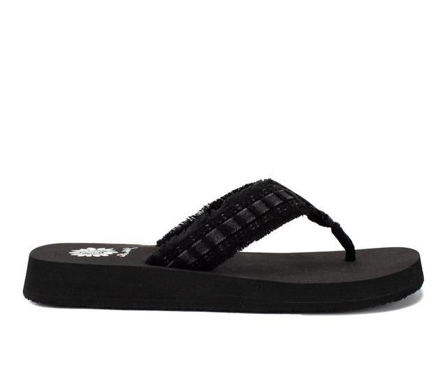 Women's Yellow Box Fulmar Flip-Flops in Black color
