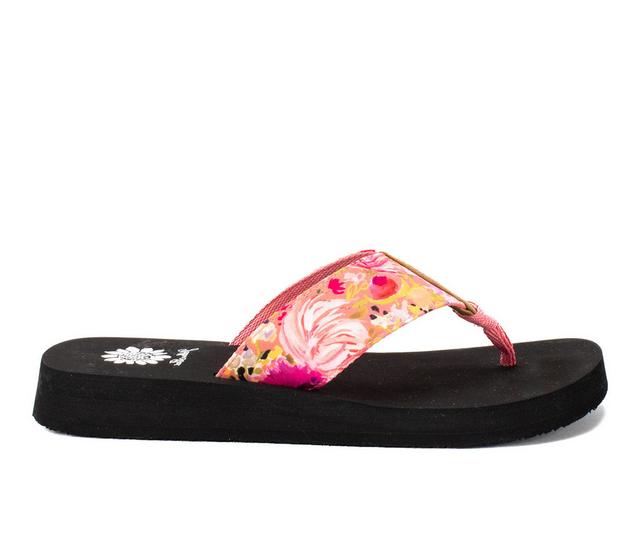 Women's Yellow Box Fanya Flip-Flops in Coral color