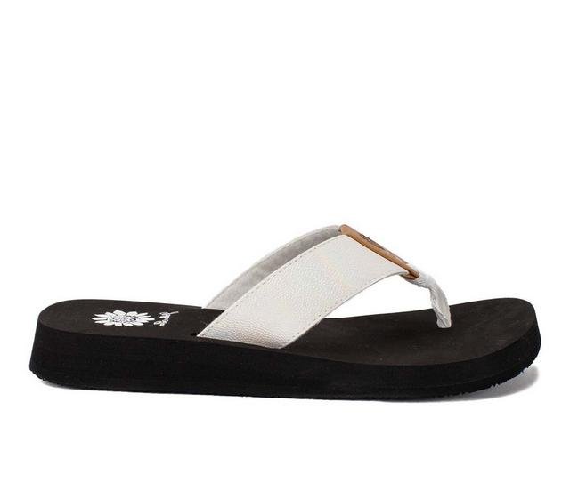 Women's Yellow Box Flamber Flip-Flops in White color
