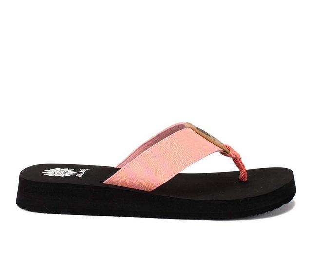 Women's Yellow Box Flamber Flip-Flops in Pink color
