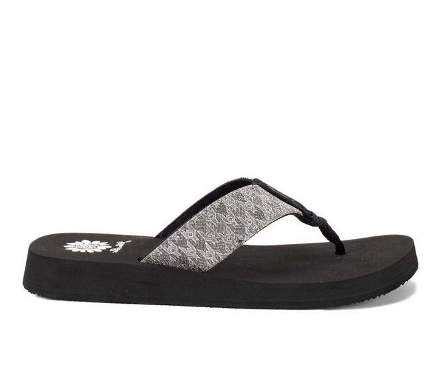 Women's Yellow Box Fonsie Flip-Flops in Black color