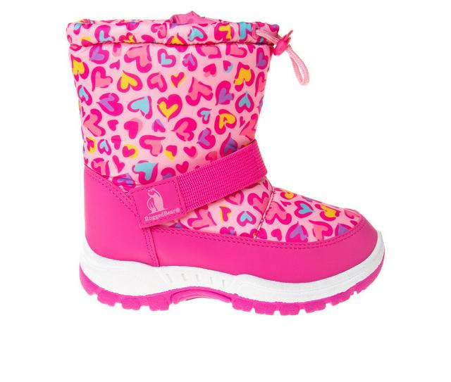 Girls' Rugged Bear Little Kid & Big Kid Heart of Hearties Winter Boots in Fuchsia Multi color