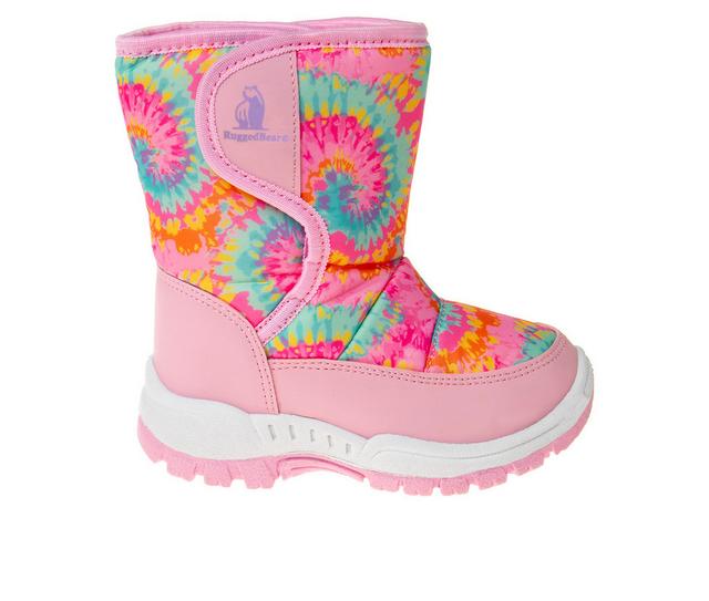 Girls' Rugged Bear Little Kid & Big Kid Spyral ColorSplash Winter Boots in Pink color