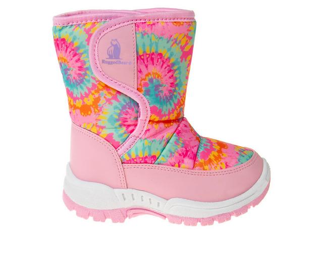 Girls' Rugged Bear Toddler & Little Kid Spyral ColorSplash Winter Boots in Pink color