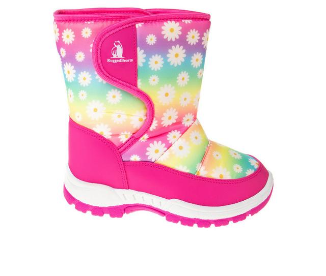 Girls' Rugged Bear Little Kid & Big Kid Aurora Flowers Winter Boots in Fuchsia/Multi color