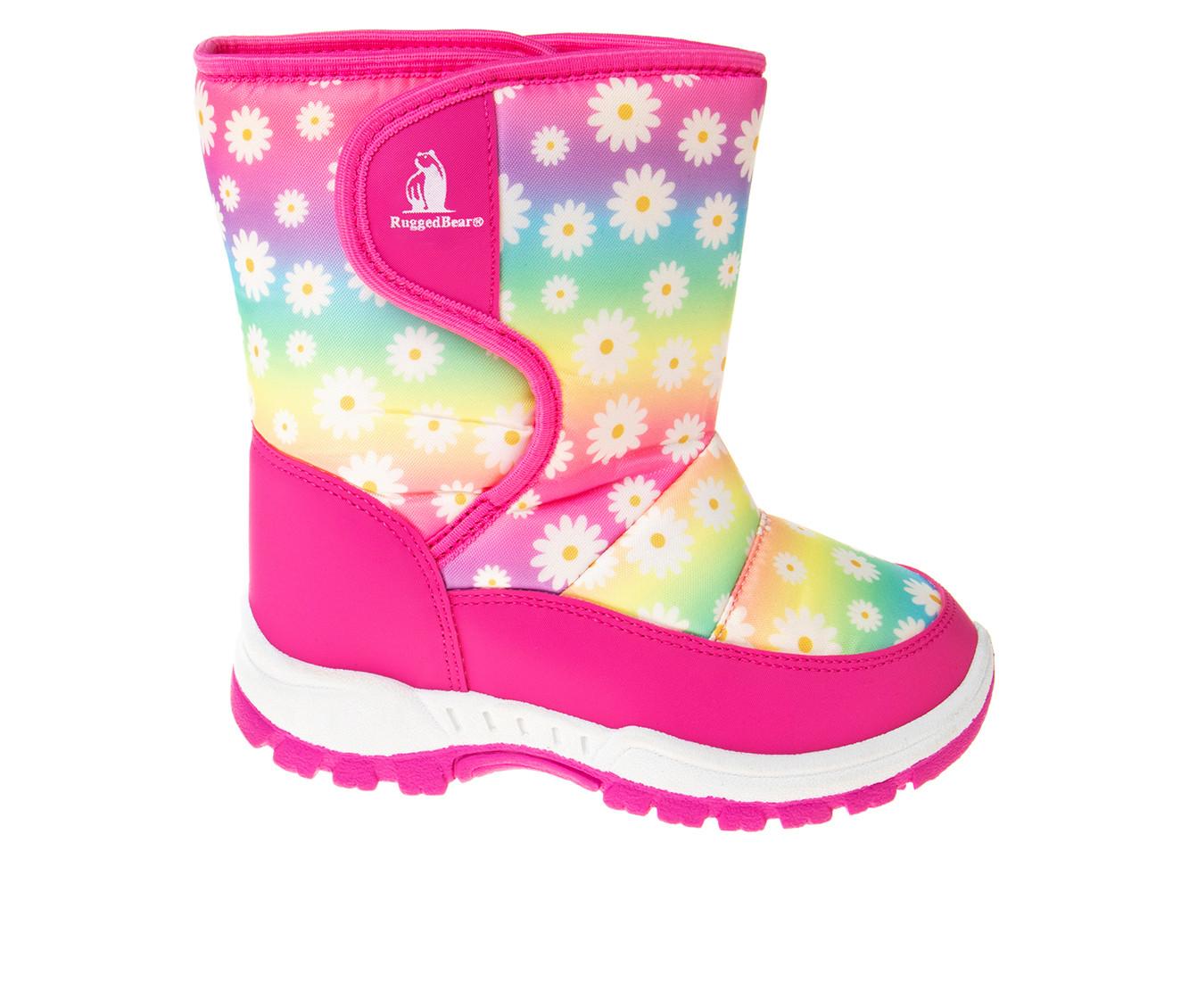 Girls' Rugged Bear Toddler & Little Kid Aurora Flowers Winter Boots