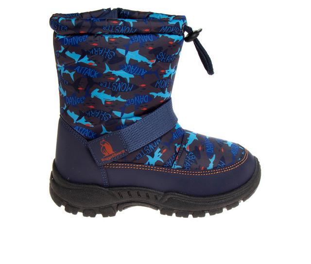 Boys' Rugged Bear Little Kid & Big Kid Horde Sharks Winter Boots in Navy/Black color