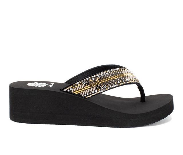 Women's Yellow Box Silvyn Flip-Flops in Metallic Multi color