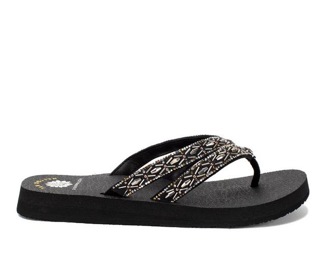 Women's Yellow Box Norma Flip-Flops in Metallic Multi color