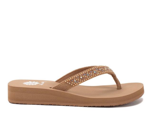 Women's Yellow Box Jayne Flip-Flops in Toast color