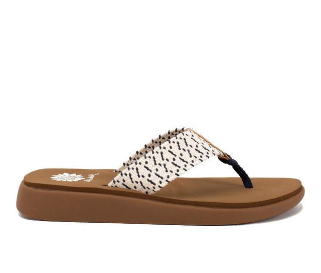 Women's Yellow Box Galia Flip-Flops in Navy color