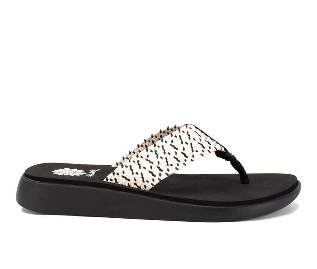 Women's Yellow Box Galia Flip-Flops in Black color