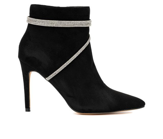 Women's New York and Company Margaretta Heeled Booties in Black color