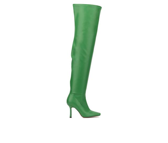 Women's New York and Company Natalia Over the Knee Boots in Green color