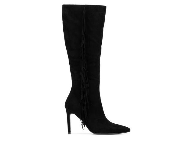 Women's New York and Company Mazikeen Knee High Boots in Black color