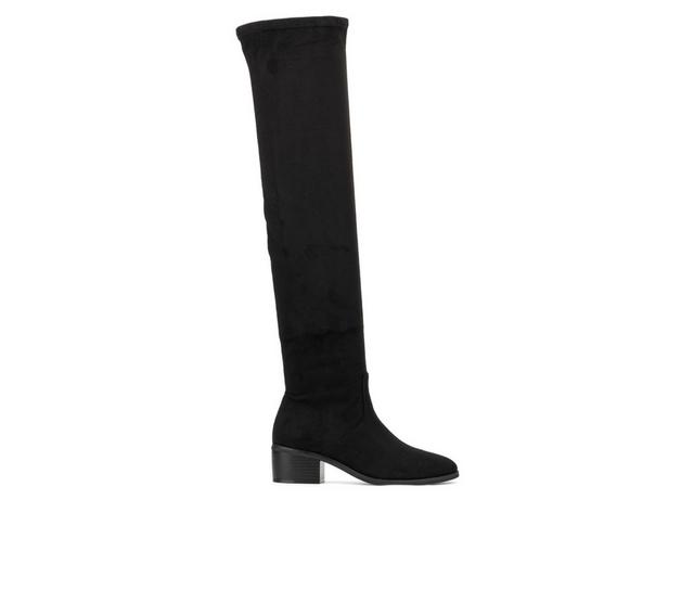 Women's New York and Company Rana Over the Knee Boots in Black color