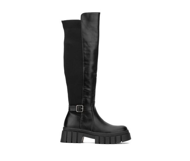 Women's New York and Company Sara Knee High Boots in Black color