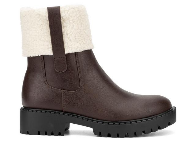 Women's New York and Company Nelli Winter Booties in Brown color