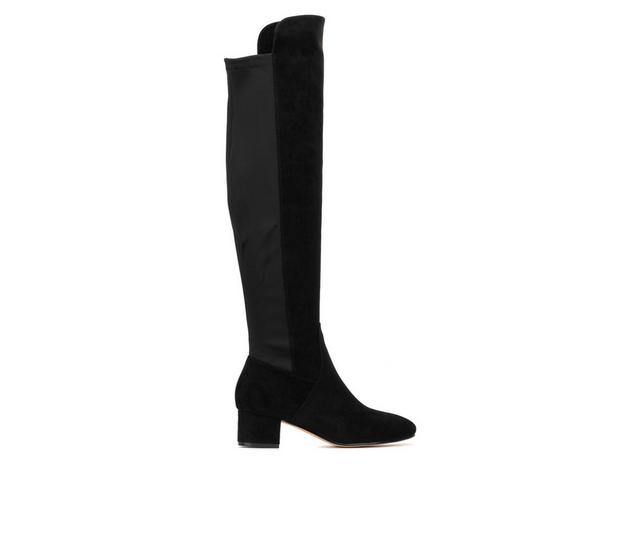 Women's New York and Company Florence Knee High Boots in Black color