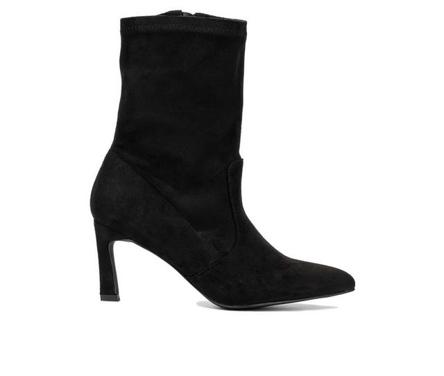 Women's New York and Company Xandra Mid Calf Booties in Black color