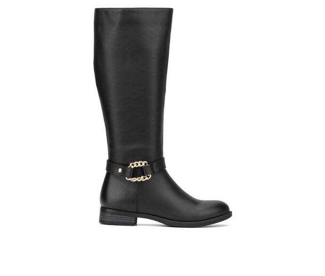 Women's New York and Company Eliza Knee High Boots in Black color
