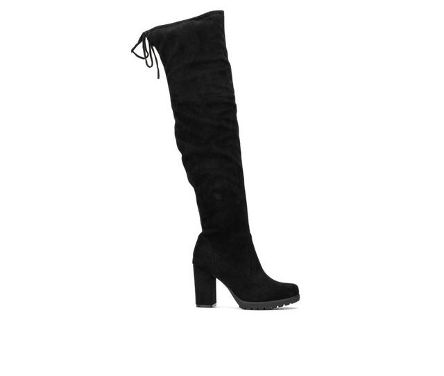 Women's New York and Company Adora Over the Knee Boots in Black color