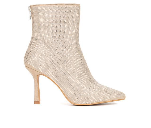 Women's New York and Company Reana Heeled Booties in Nude color