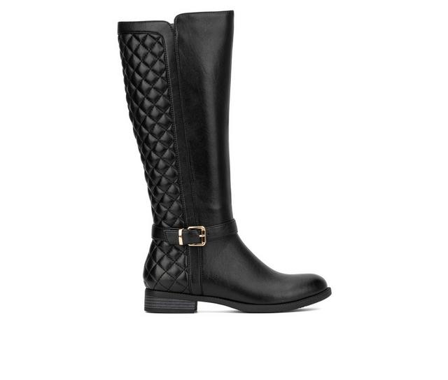 Women's New York and Company Enola Knee High Boots in Black color