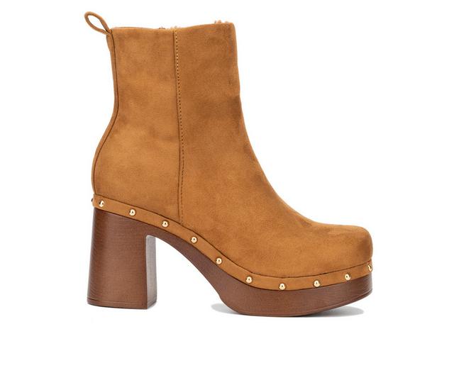 Women's New York and Company Vanna Booties in Cognac color