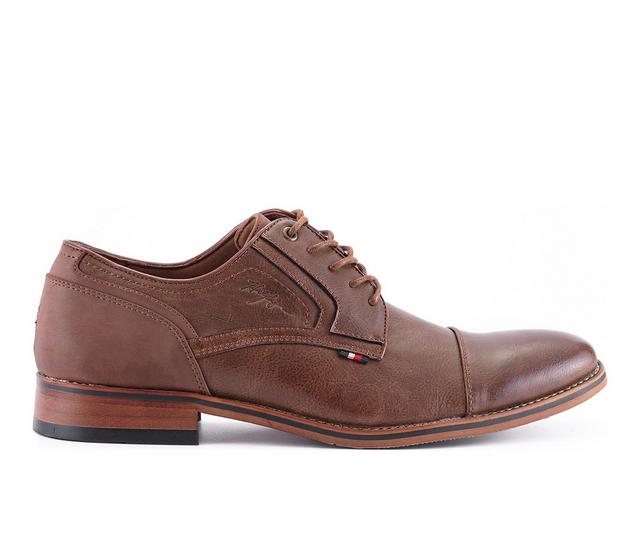 Men's Tommy Hilfiger Banly Leather Dress Shoes in Cognac color