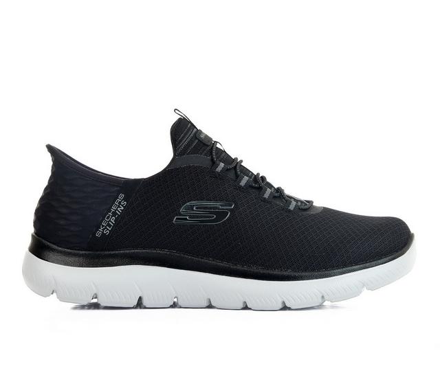 Men's Skechers 232457 Summits High Range Slip In Walking Shoes in Black color