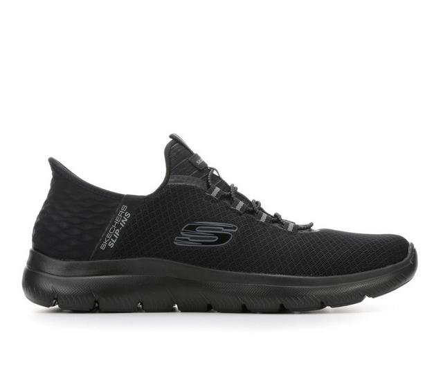 Men's Skechers 232457 Summits High Range Slip In Walking Shoes in Black W BBK color