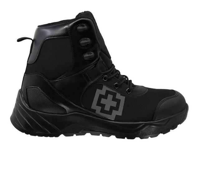 Men's Swissbrand Brienz Tactical Work Boots in Black color