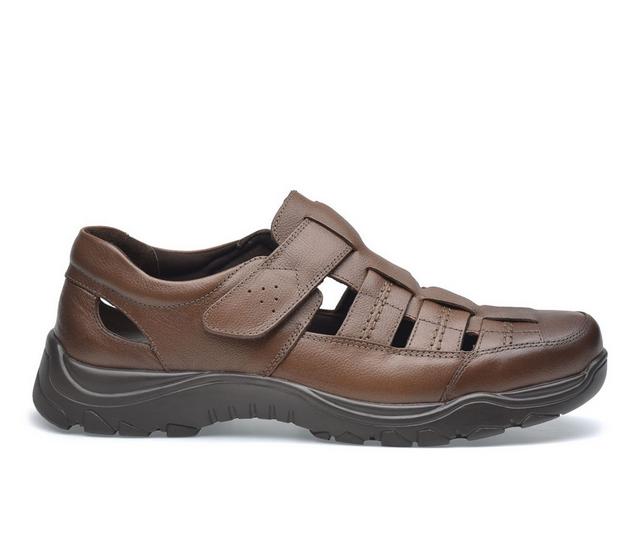 Men's Pazstor John Closed Toe Sandals in Bison Brown color