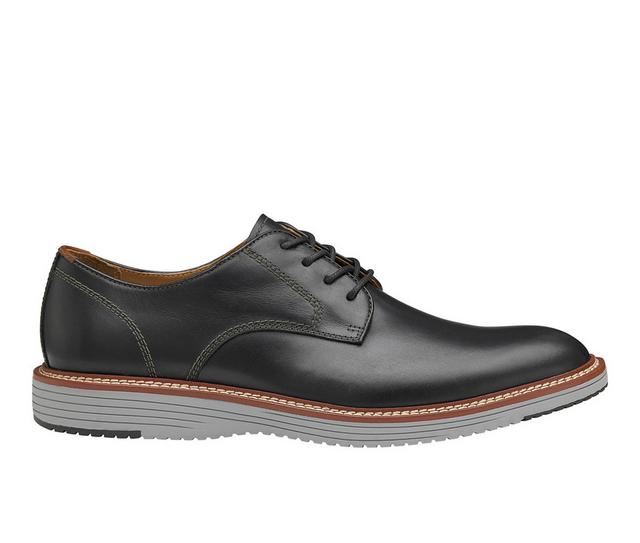 Men's Johnston and Murphy Upton Plain Toe Dress Shoes in Black color
