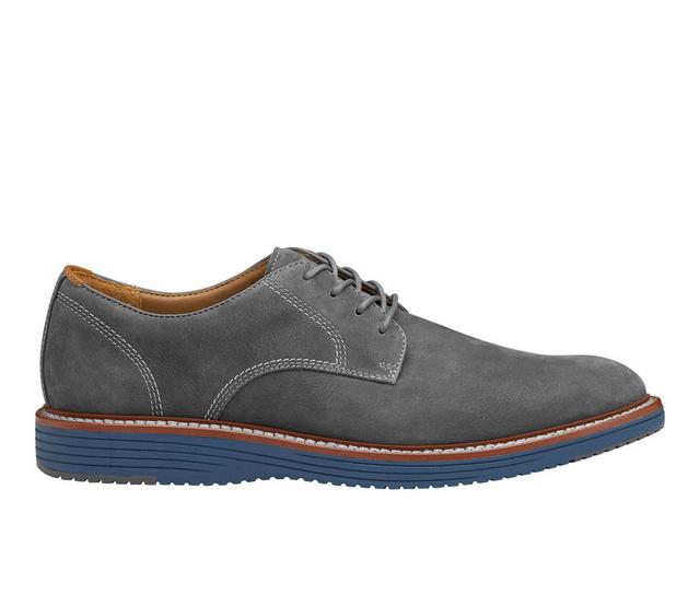 Men's Johnston and Murphy Upton Plain Toe Dress Shoes in Grey color