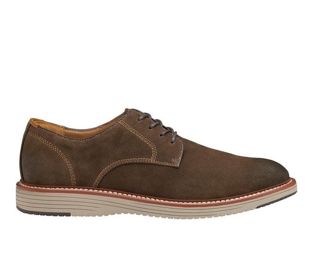 Men's Johnston and Murphy Upton Plain Toe Dress Shoes in Brown color