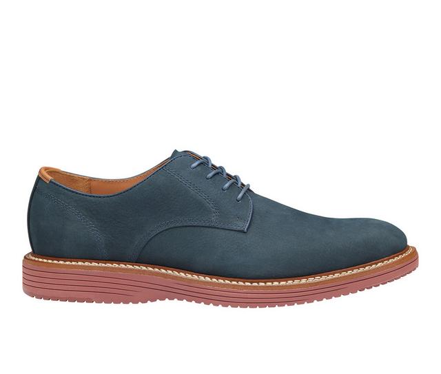 Men's Johnston and Murphy Upton Plain Toe Dress Shoes in Navy color