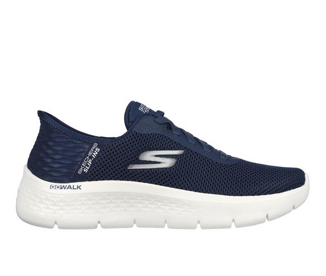 Women's Skechers Go Walk Slip In Running Shoes in Navy color