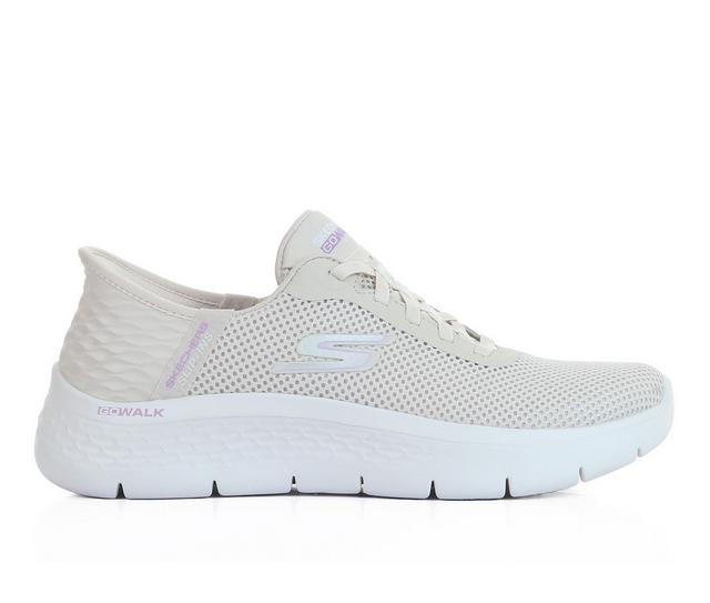 Women's Skechers Go Walk Slip In Running Shoes in Off White color